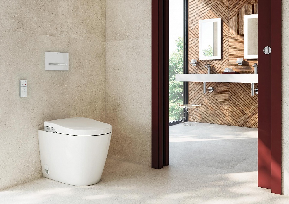Электронный унитаз-биде Roca Inspira In-Wash приставной rimless 803063001