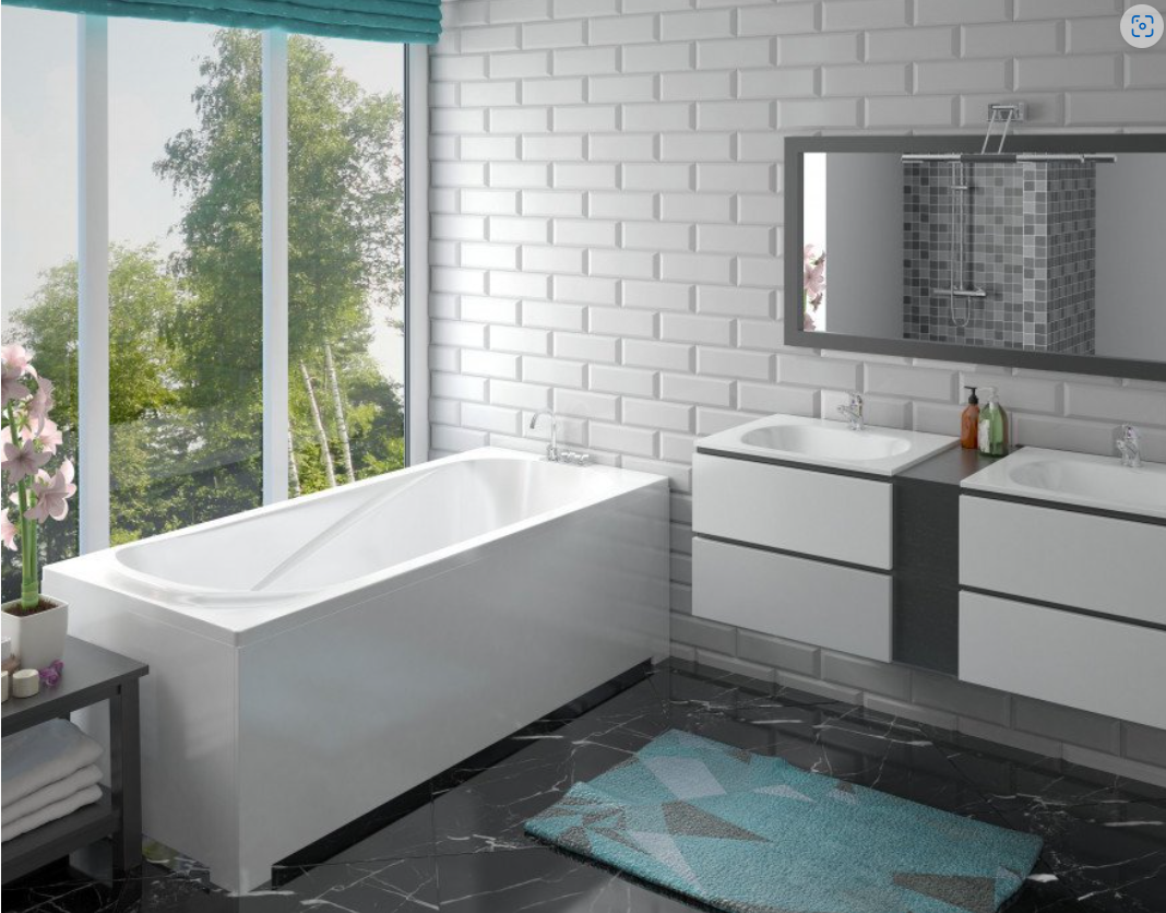 Экран торцевой для ванны "SOFIX  silk" 750, TS750M