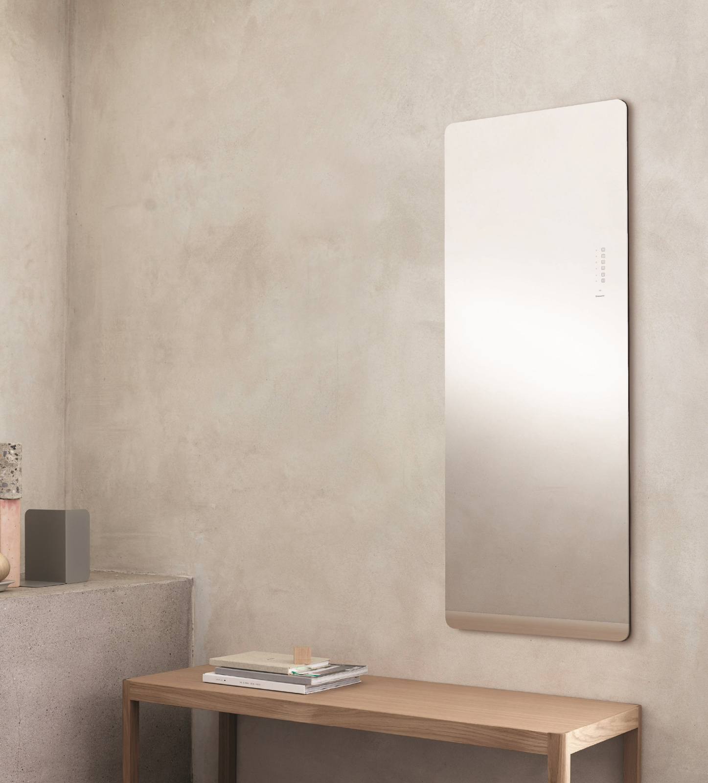 Электрический полотенцесушитель Lazzarini E-Mirror 1500W белый прямой, Lazzarini E-Mirrorr 1500W White straight