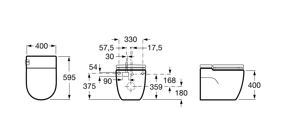Электронный унитаз-биде Roca Meridian In-Tank 893303000