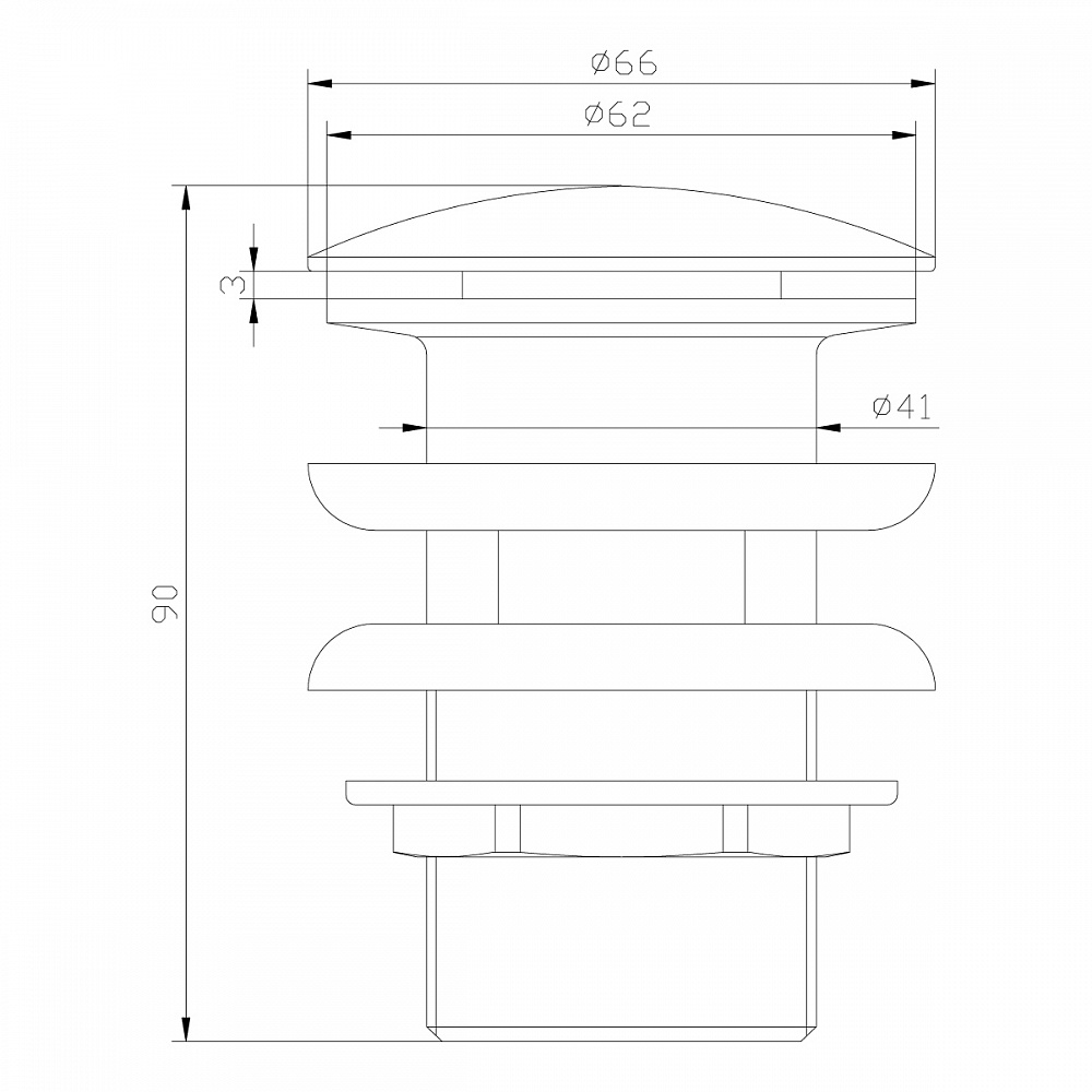 Донный клапан Lemark Jasmine LM6680ORB