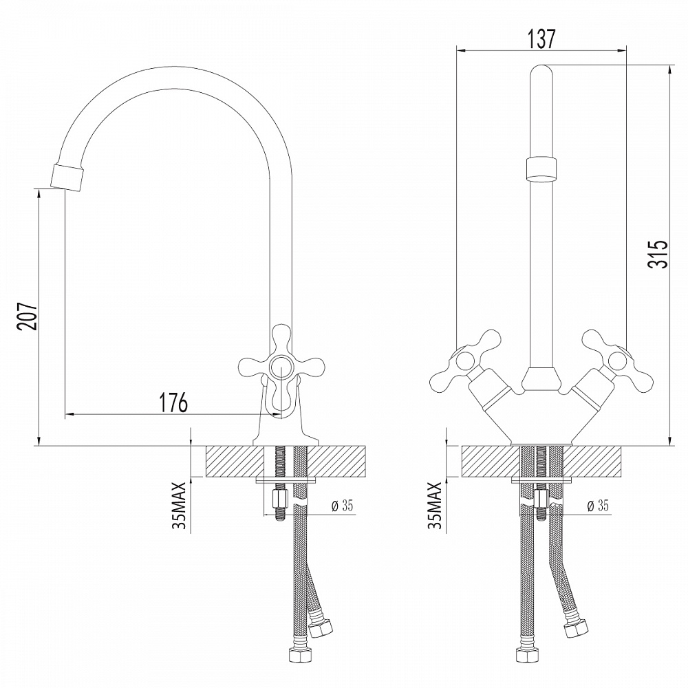 Смеситель Lemark Standard LM2105C для кухни
