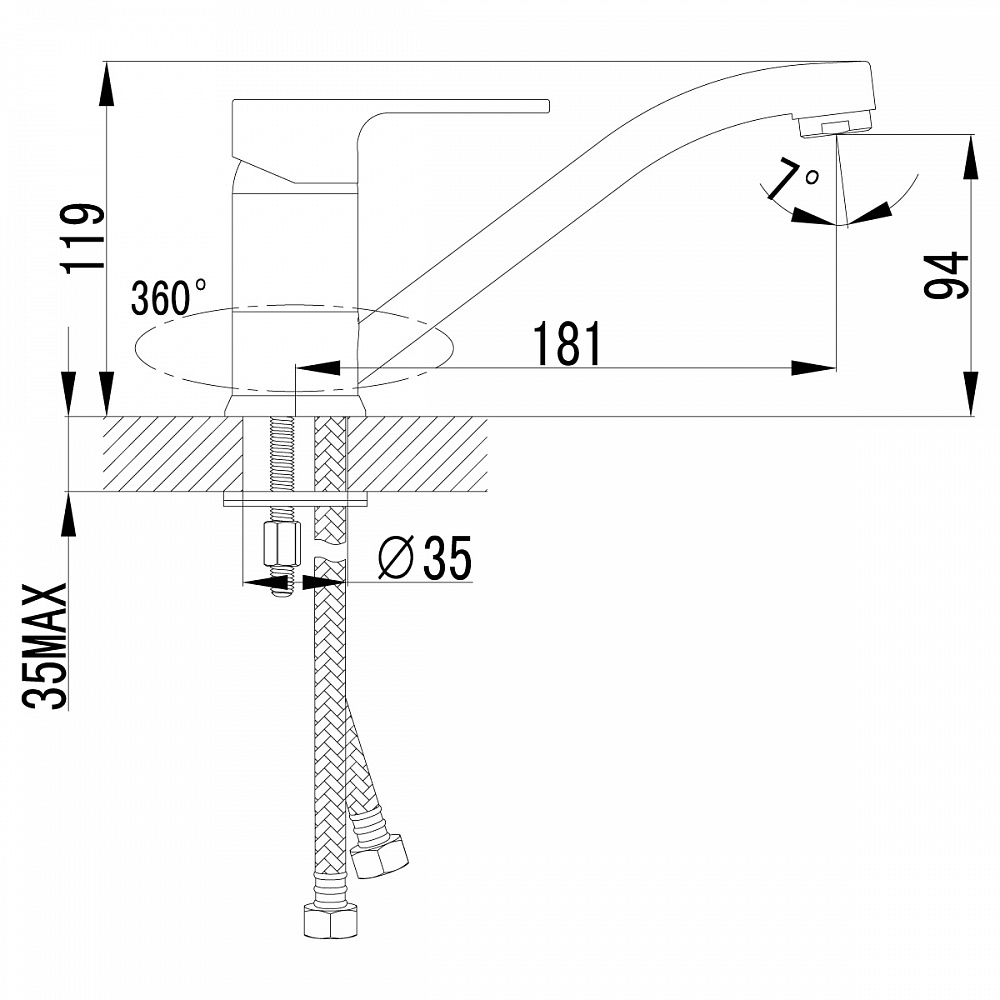 Смеситель Lemark Plus Grace LM1504С для кухни, LM1504C