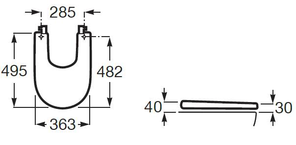Крышка для биде Roca Meridian укороченная Soft Close 8062AC00B