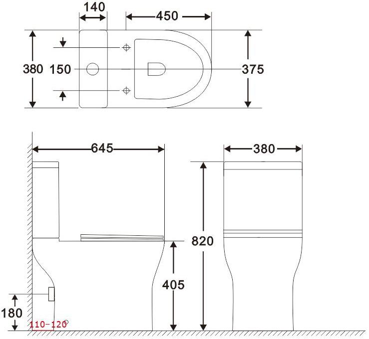 Чаша напольного унитаза Aquanet Rimless Roll 2-C CL-12289