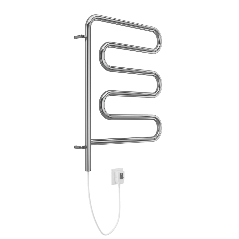 Полотенцесушитель электрический из нержавеющей стали Электро 25 Ш-обр 450х570 поворотный, 4620768883958