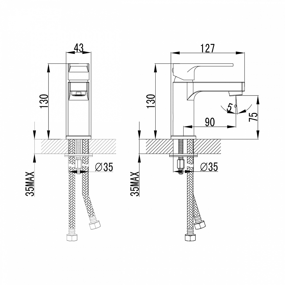 Смеситель Lemark Plus Grace LM1506С для раковины, LM1506C