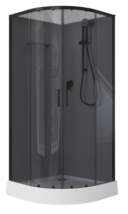 Душевая кабина Aquanet Passion EVO R black 90x90 набор 4, 00267259