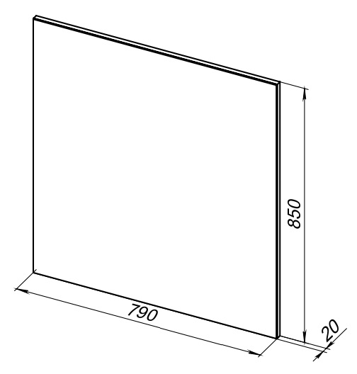 Зеркало Aquanet Lino 80 белый матовый, 00253907