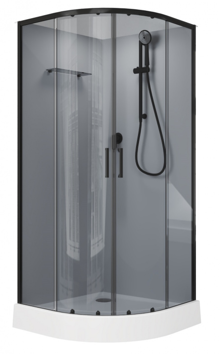 Душевая кабина Aquanet Passion EVO R black 90x90 набор 3, 00267258