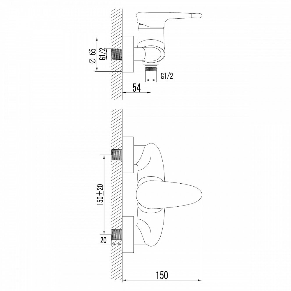Смеситель Lemark Status LM4403C для душа