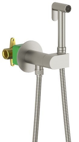 Смеситель встроенный с гигиеническим душем Caisa 9137/13SM Никель, 9137/13SM